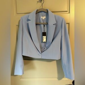 Gianni Bini Sadie crop blazer in chambray